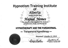 HTIA Hipnoterápia és paranormalitás oklevél